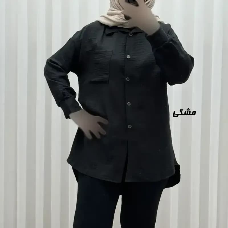 مانتو دکمهدار زنانه مدل صوفیا فری سایز مناسب تا 48 — تصویر ۹