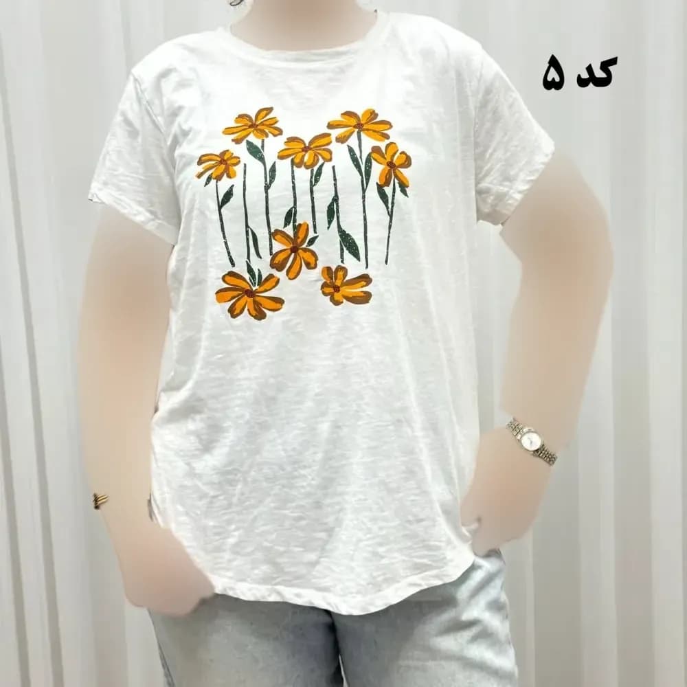 تیشرت طرحدار وارداتی کد 1174 سایزبندی کامل S تا XXXL بدون آبرفت و رنگ رفت — تصویر ۸