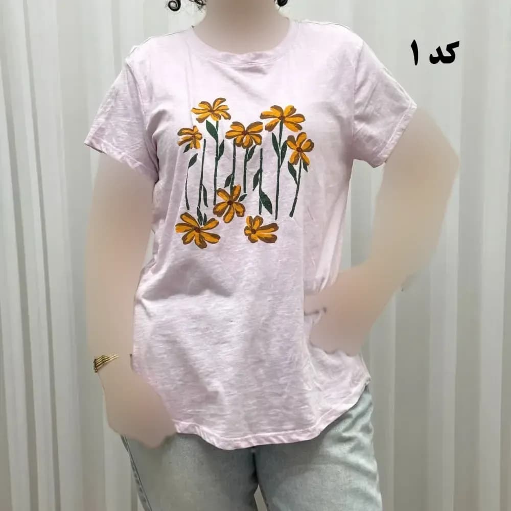 تیشرت طرحدار وارداتی کد 1174 سایزبندی کامل S تا XXXL بدون آبرفت و رنگ رفت — تصویر ۷