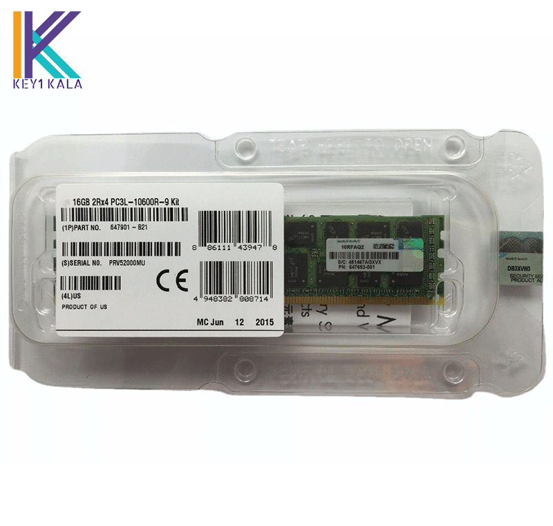 رم سرور HP 8GB (1x8GB) PC3-10600 Registered CAS 9 Dual Rank x 4 DRAM Memory Kit — تصویر ۳