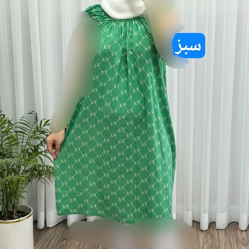 سارافون نخی زنانه فری سایز تا 56 چهارفصل تنخور شیک و راحت مناسب باردار و روزمره