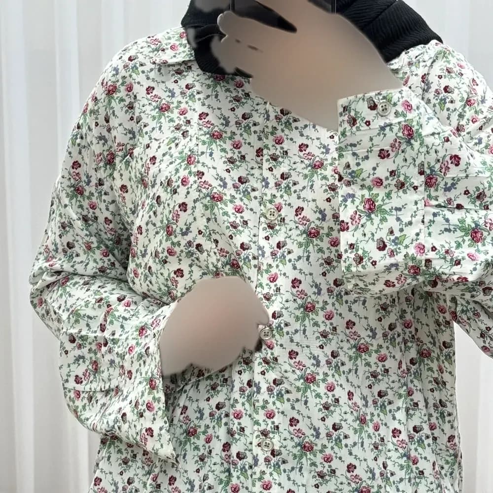 شومیز نخی جلوباز زنانه و دخترانه پارچه خارجی بدون آبرفت و چروک — تصویر ۳