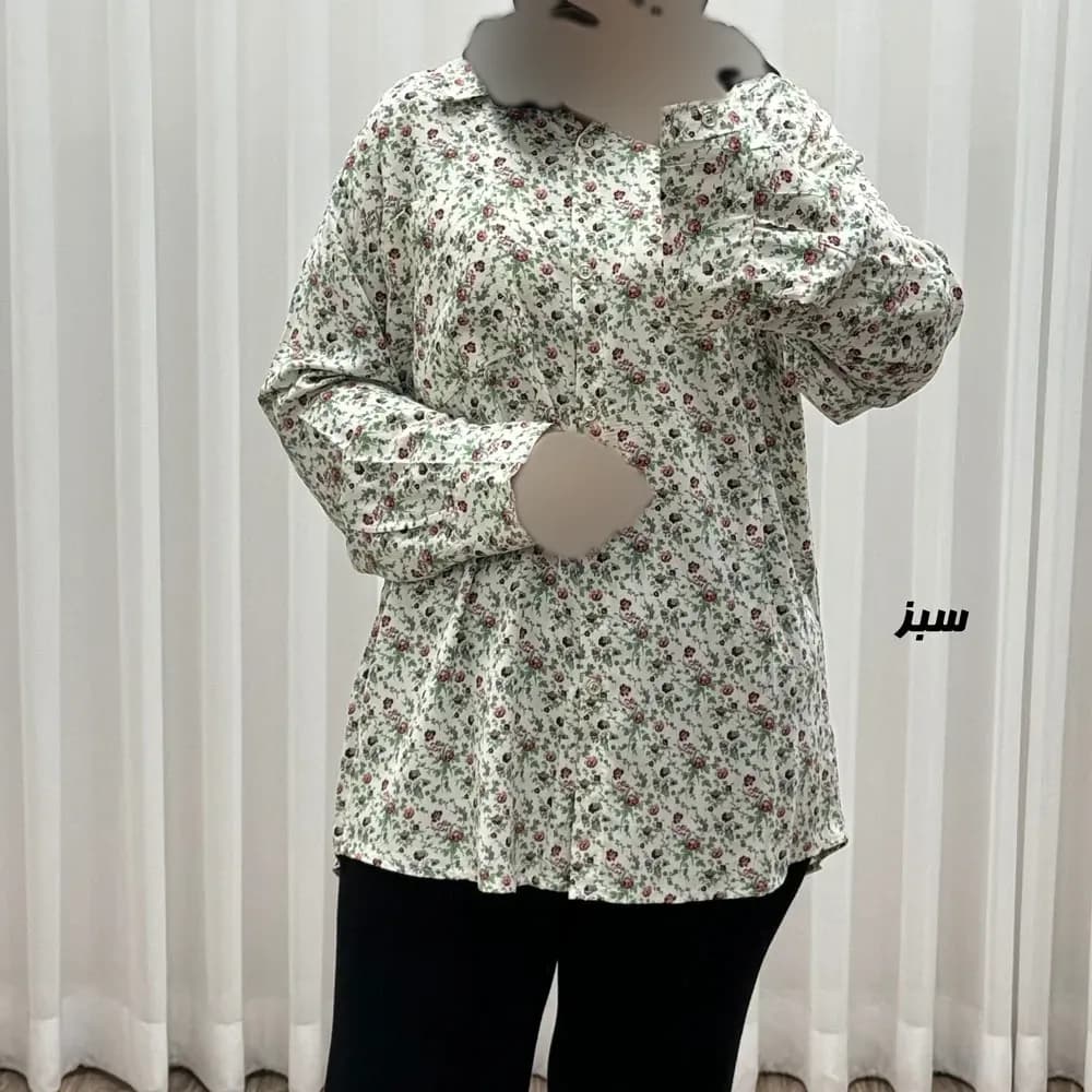 شومیز نخی جلوباز زنانه و دخترانه پارچه خارجی بدون آبرفت و چروک — تصویر ۴