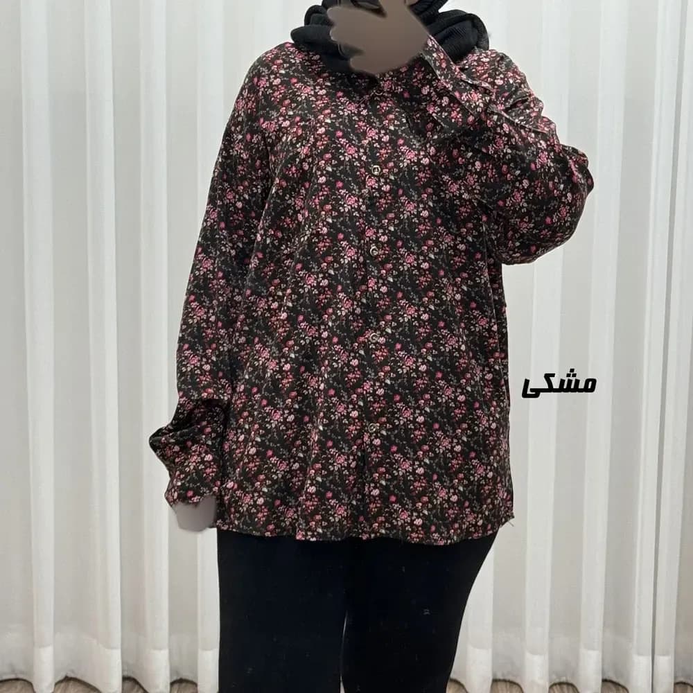 شومیز نخی جلوباز زنانه و دخترانه پارچه خارجی بدون آبرفت و چروک — تصویر ۲