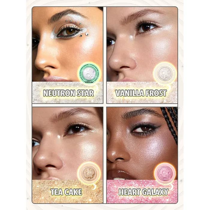 پک 4 عددی هایلایتر فضایی شیگلم Sheglam Lunar Glow Highlighter Set — تصویر ۳