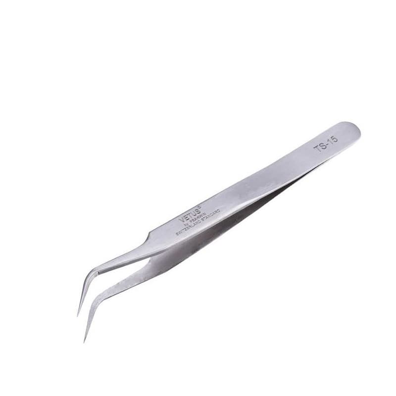 پنس سر کج وتوس TS-15- توییزر حرفه‌ای اکستنشن مژه — تصویر ۲