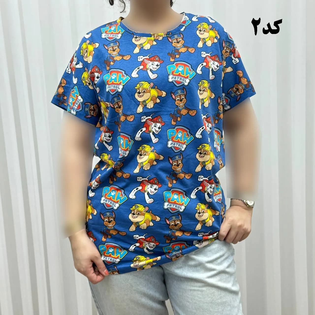 تیشرت طرحدار H&M نخ پنبه چهارفصل زنانه دخترانه سایزبزرگ تا XL XXL XXXL تنخور راحت — تصویر ۸