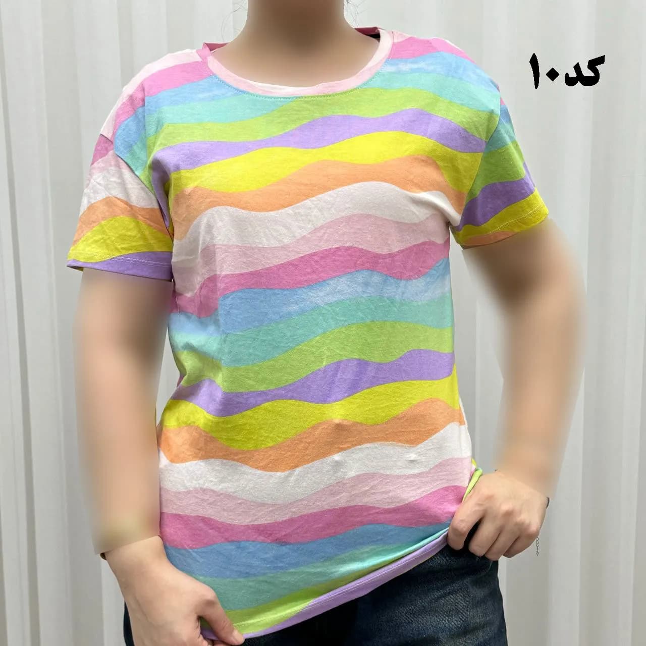 تیشرت طرحدار H&M نخ پنبه چهارفصل زنانه دخترانه سایزبزرگ تا XL XXL XXXL تنخور راحت — تصویر ۶