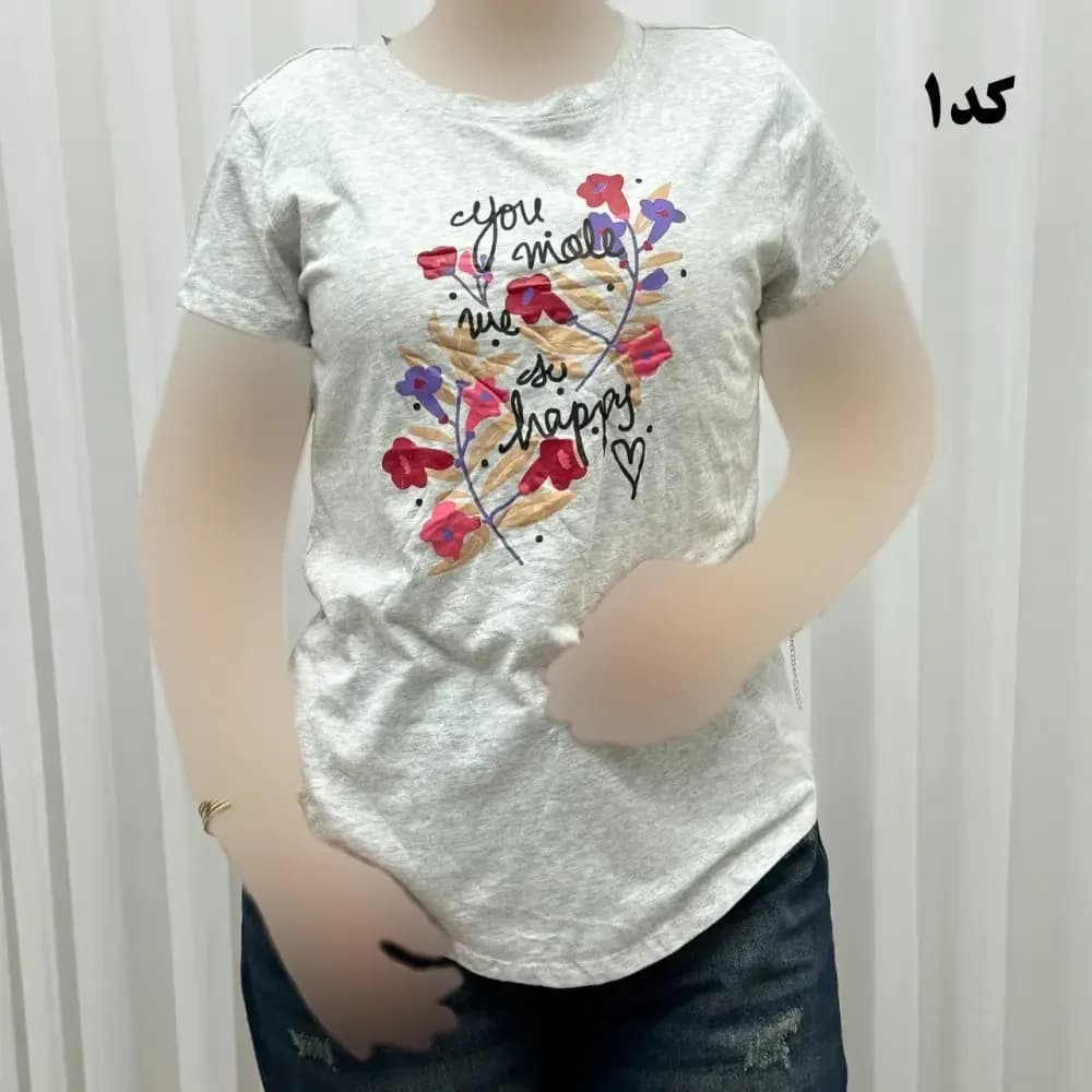 تیشرت نخ پنبه زنانه چهارفصل کد 1193 وارداتی تنخور راحت سایز بزرگ — تصویر ۹