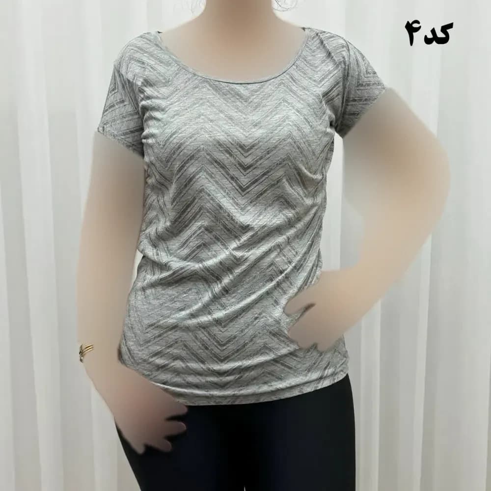 تیشرت نخ پنبه زنانه چهارفصل کد 1193 وارداتی تنخور راحت سایز بزرگ — تصویر ۱۲