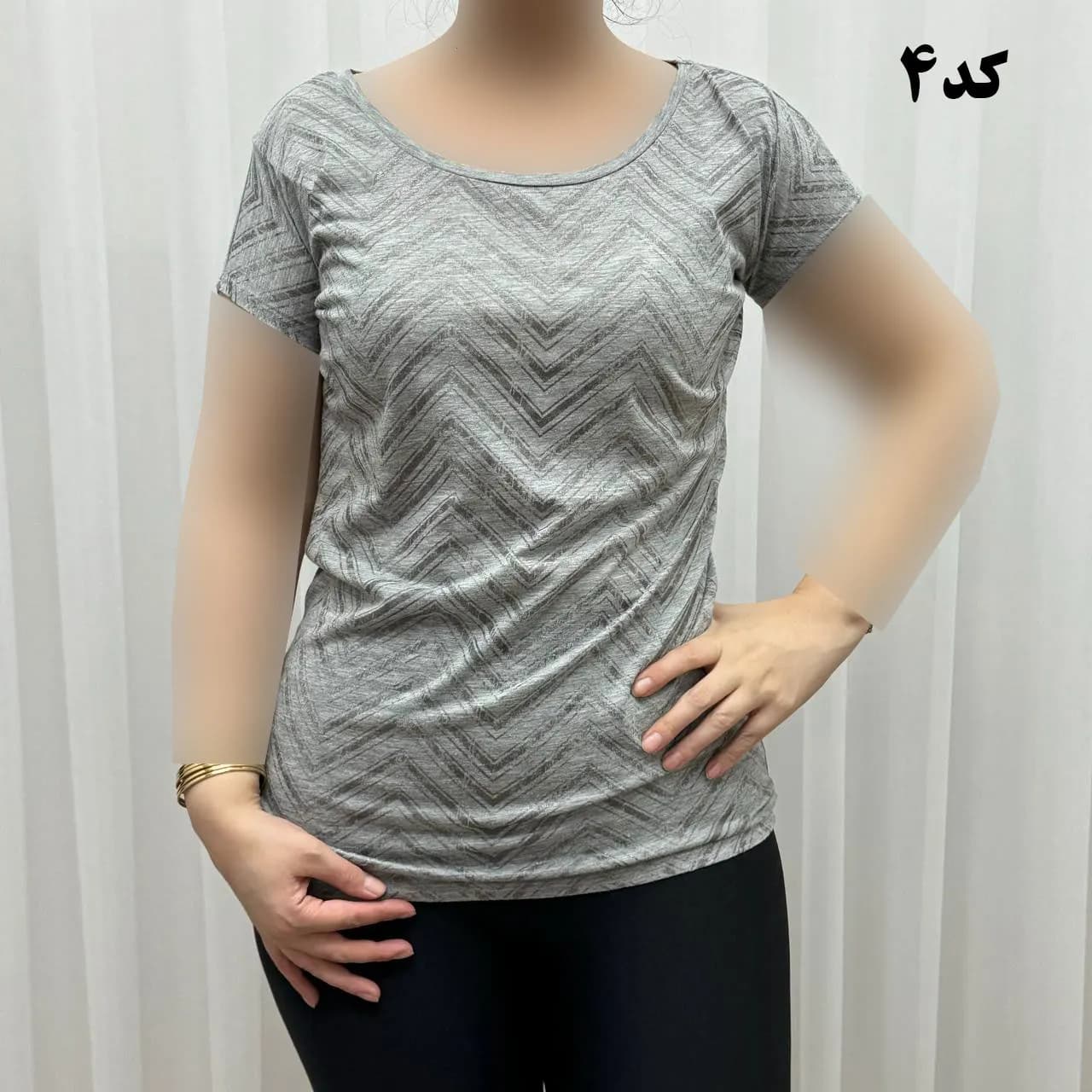 تیشرت نخ پنبه زنانه چهارفصل کد 1193 وارداتی تنخور راحت سایز بزرگ — تصویر ۲