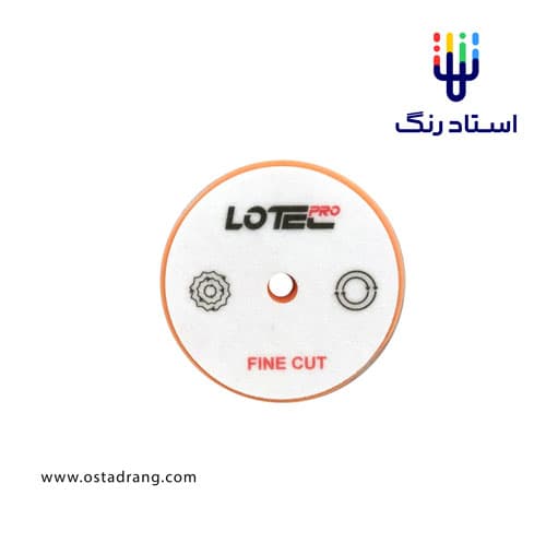 پد پولیش چسبی تخت دوال اکشن نرم (Fine Cut) لوتک پرو سایز 125 (نارنجی)