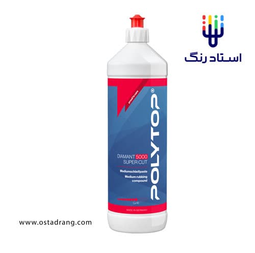پولیش زبر 1 لیتری پلی تاپ پولیش مخصوص بدنه خودرو Polytop Diamant 5000 Super Cut Polish