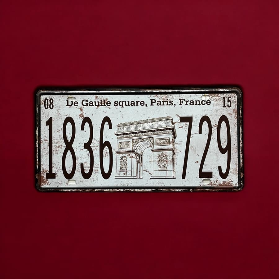 پلاک فلزی دکوری De Gaulle Square