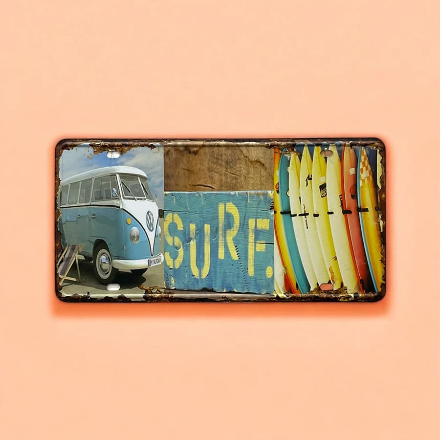 پلاک فلزی Surf — تصویر ۲