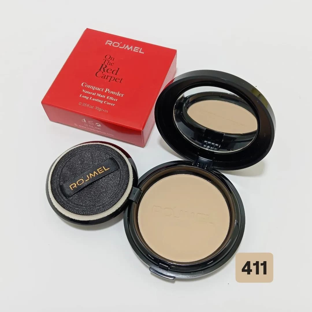 پنکک مات افکت رژمل 411 ROJMEL COMPACT POWDER