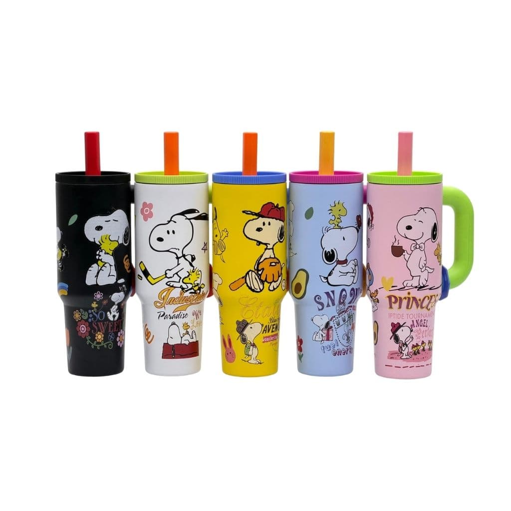 تامبلر نی دار جدید طرح Snoopy دسته دار 40oz