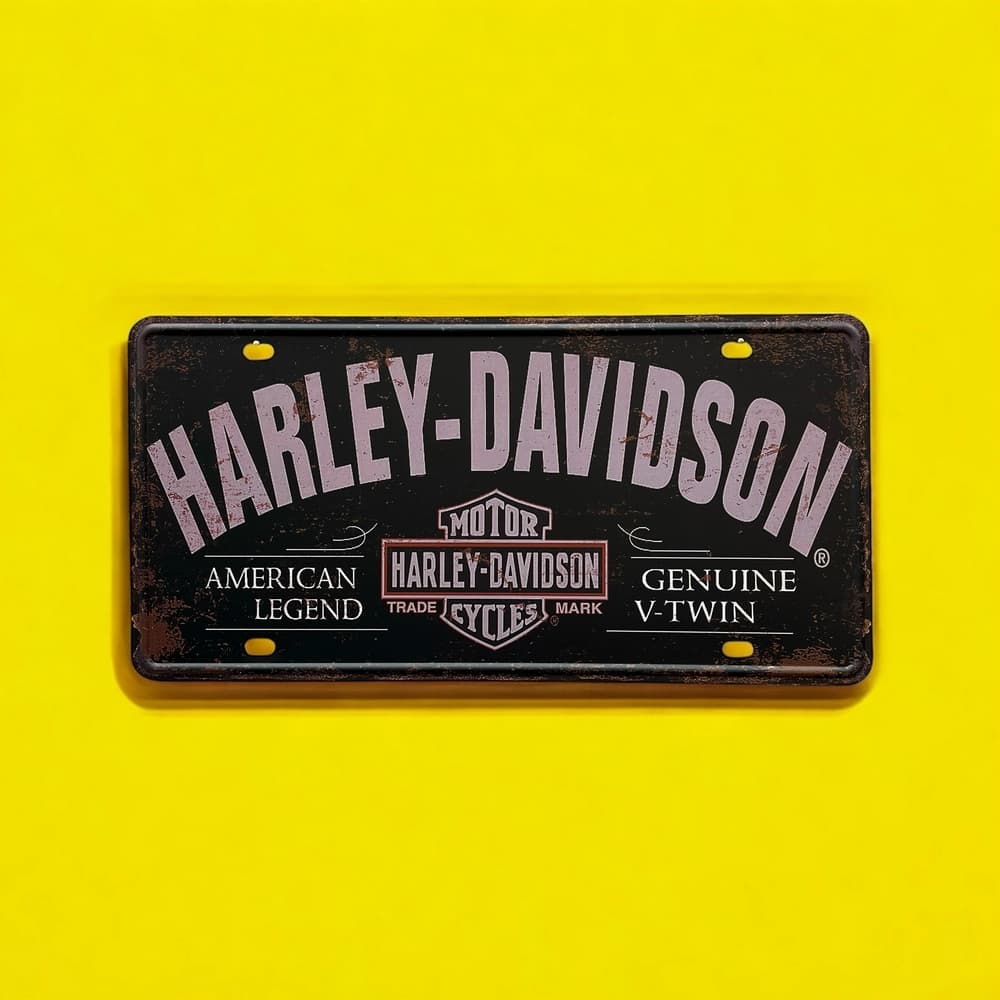پلاک فلزی تزئینی طرح Harley-Davidson