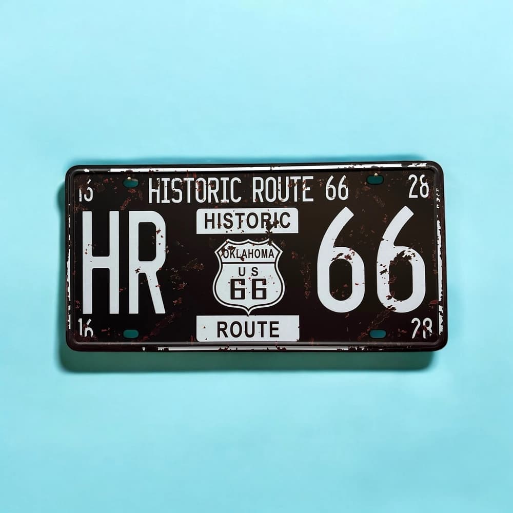 پلاک فلزی دکوری ROUTE 66