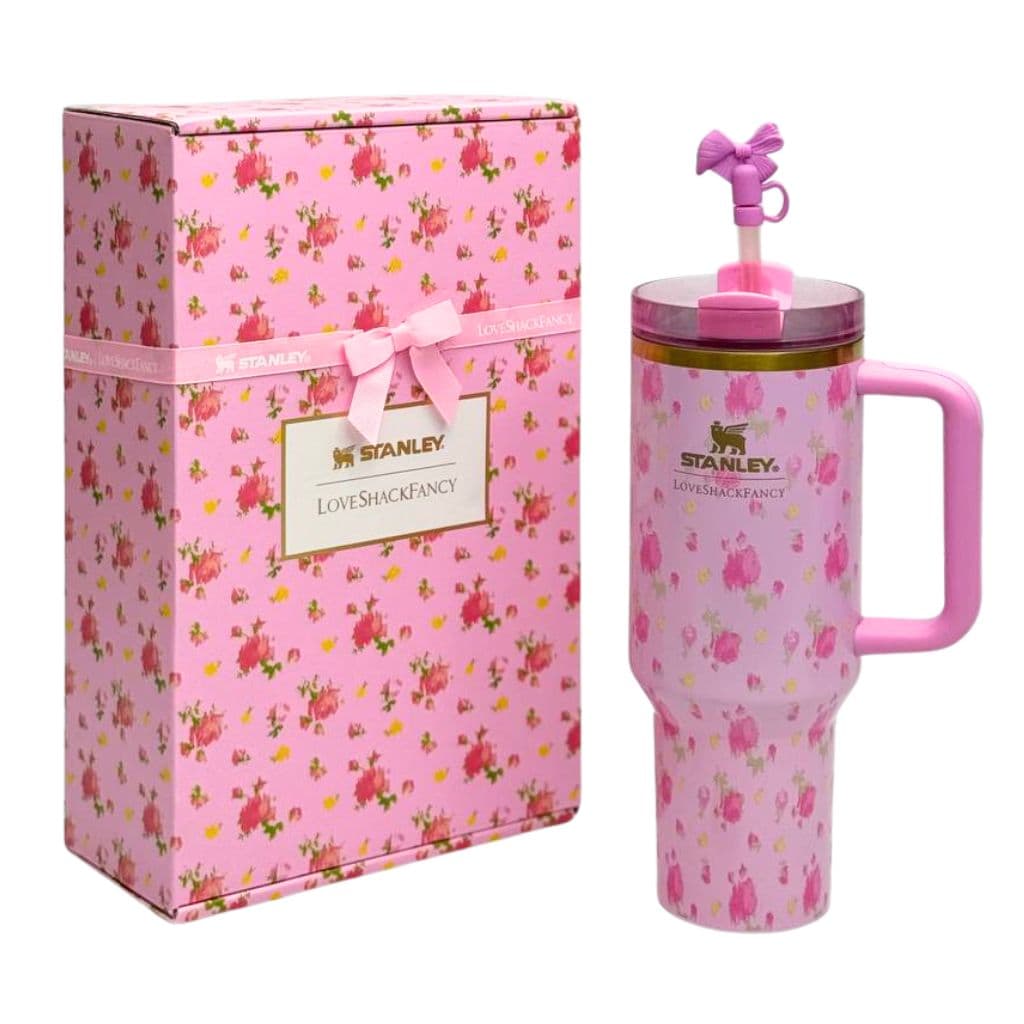 ماگ اورجینال استنلی طرح Love ShackFancy مدل Quencher گنجایش 40oz