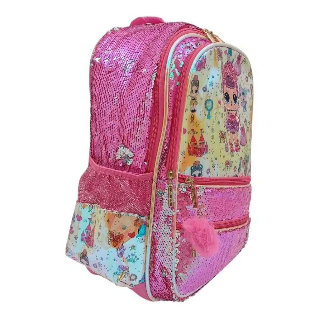 کوله پشتی فانتزی مدل پولکی طرح LOL کد 8116 — تصویر ۵