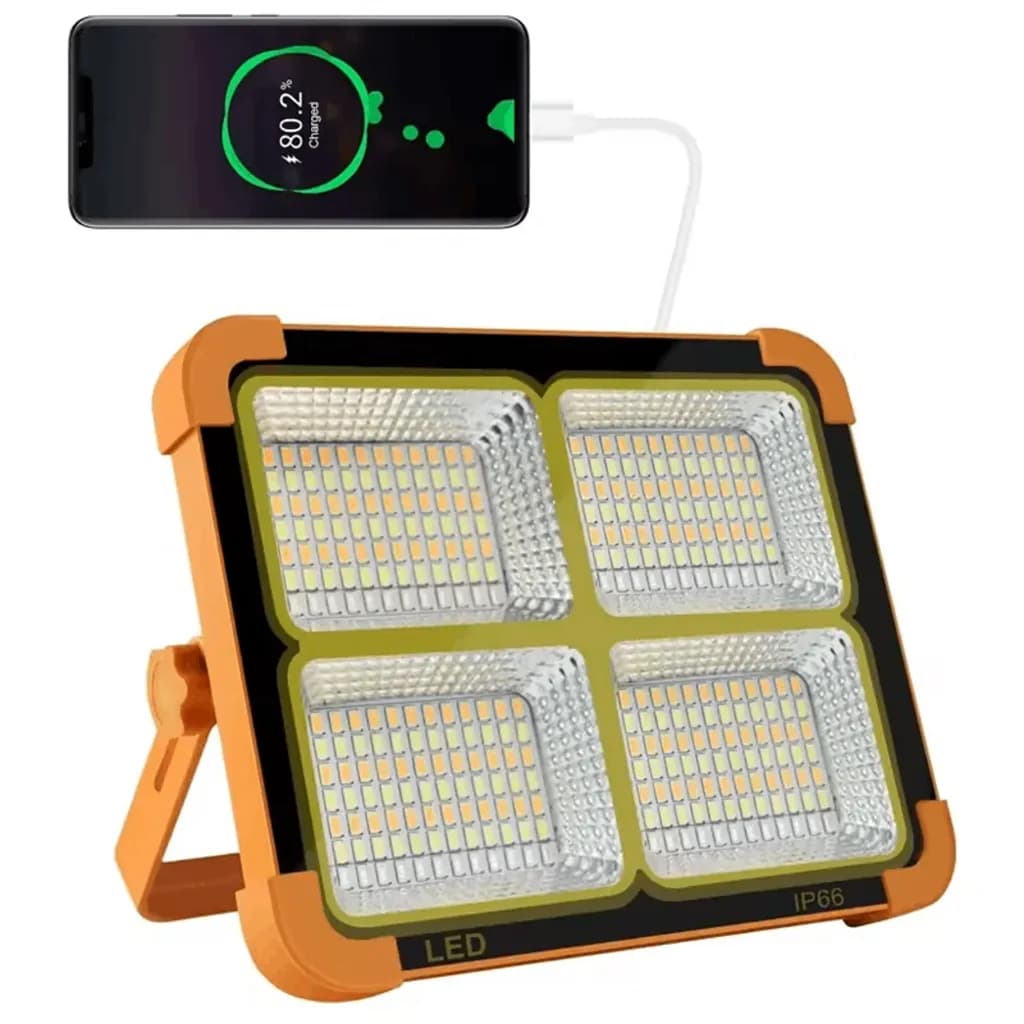 پروژکتور شارژی خورشیدی 1000 وات LED با چهار حالت نوردهی