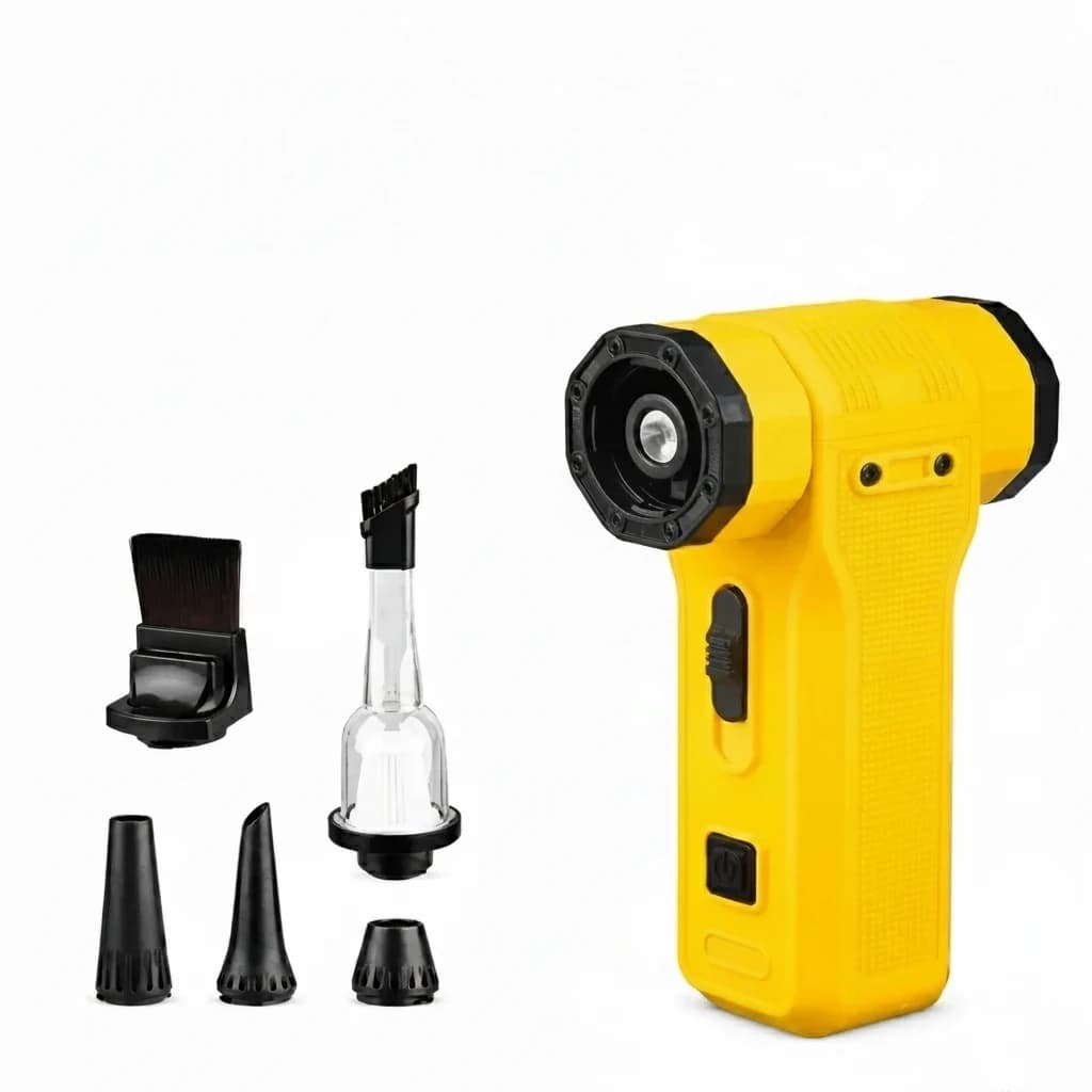 جت فن و جارو شارژی چندکاره – دمنده و مکنده قوی و چراغ قوه LED