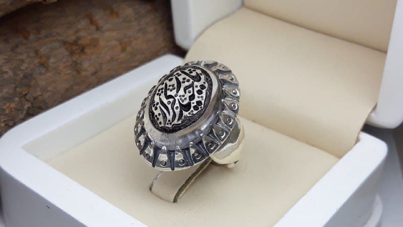 انگشتر مردانه درنجف خطی کد 464