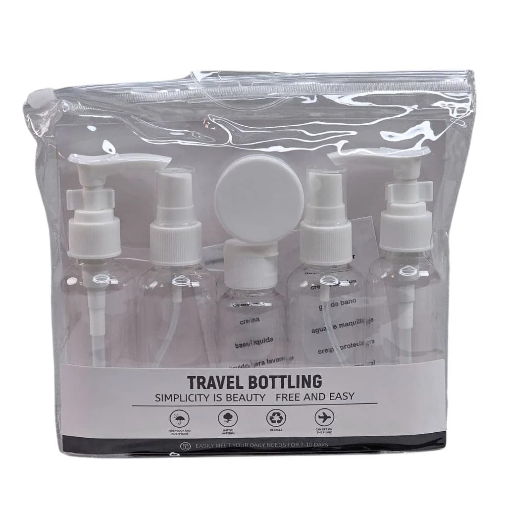 پک آرایشی مسافرتی ست 6 تکه لیبل دار مدل Travel bottling — تصویر ۲