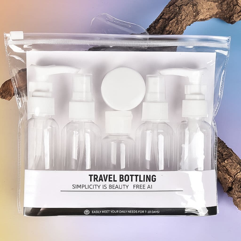 پک آرایشی مسافرتی ست 6 تکه لیبل دار مدل Travel bottling — تصویر ۹