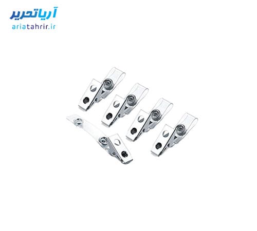 گیره آویز طلق کارت سینه فلزی