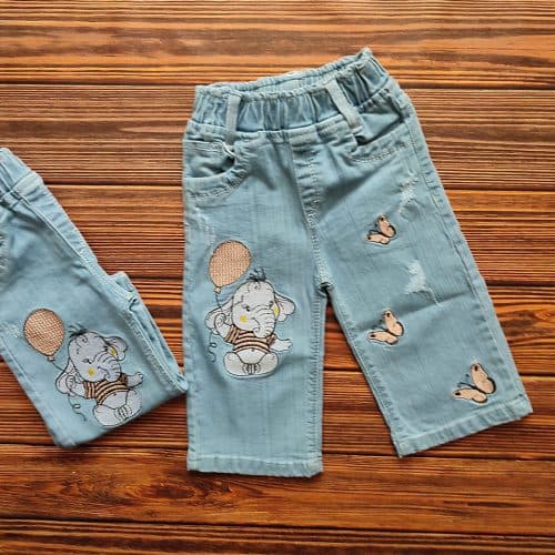 شلوار جین فیل و پروانه