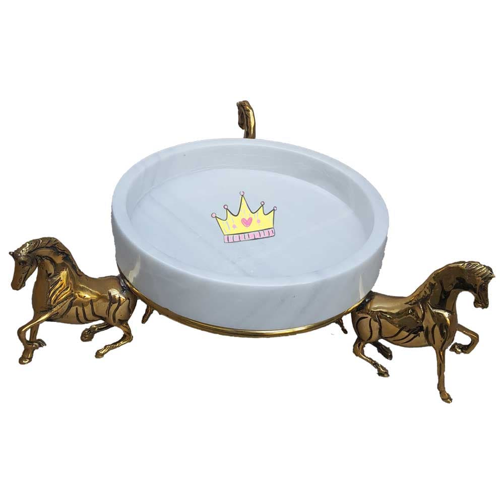 میوه خوری (آجیل خوری) استوانه ای سنگی بزرگ لبه دار