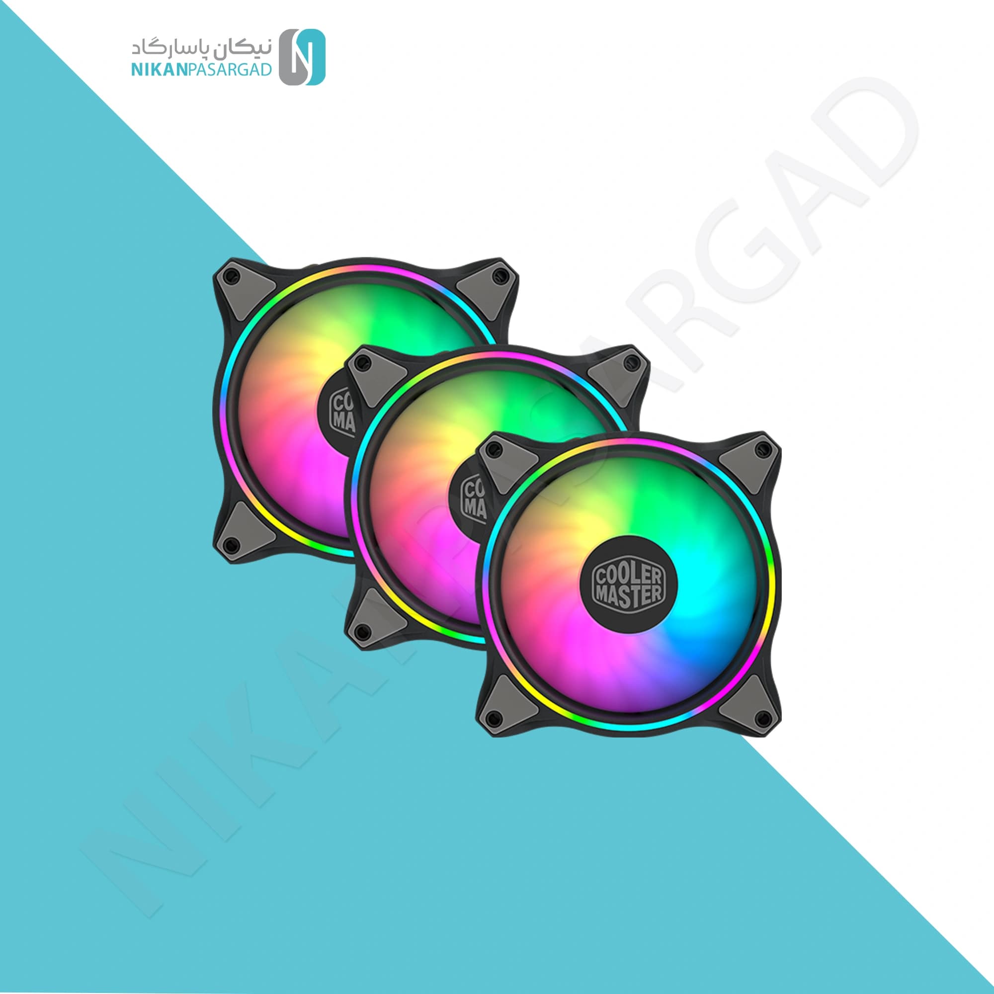 فن خنک کننده کیس کولرمستر مدل COOLER MASTER FAN MF120 HALO 3in1