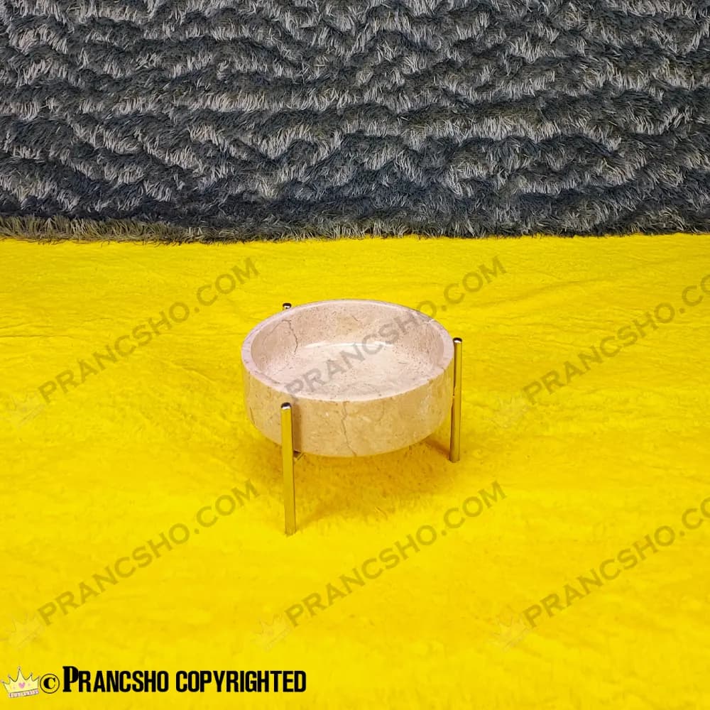 شکلات خوری متوسط سنگی پایه میخی نقره‌ای سنگ پارادایس نسکافه‌ای