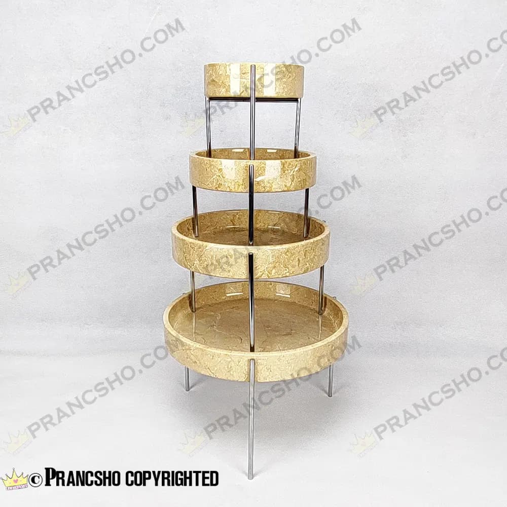 شکلات خوری متوسط سنگی پایه میخی نقره‌ای سنگ پارادایس نسکافه‌ای — تصویر ۴