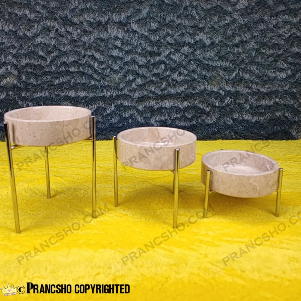 شکلات خوری متوسط سنگی پایه میخی نقره‌ای سنگ پارادایس نسکافه‌ای — تصویر ۶