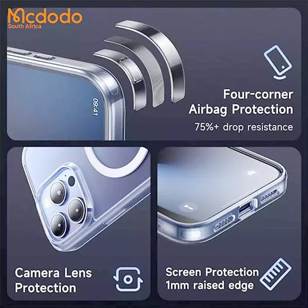 قاب شفاف مگنتی گوشی آیفون 16 iPhone مک دودو مدل PC-4920 — تصویر ۵