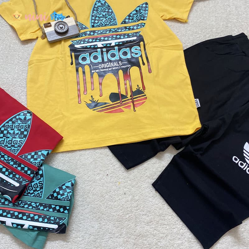 تیشرت شلوارک adidas پنبه 13 تا 15 سال — تصویر ۴