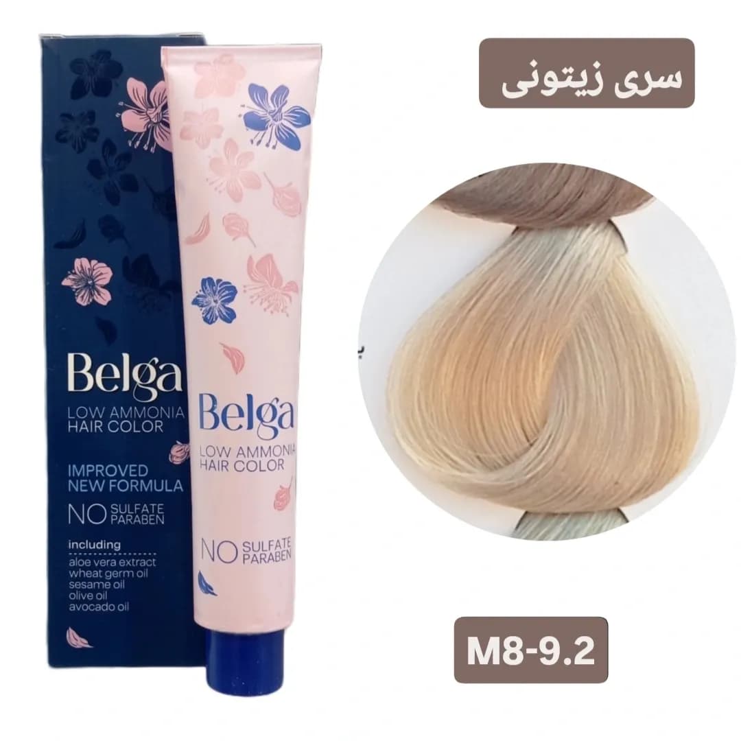 رنگ مو بلگا بلوند زیتونی خیلی روشن BELGA M8