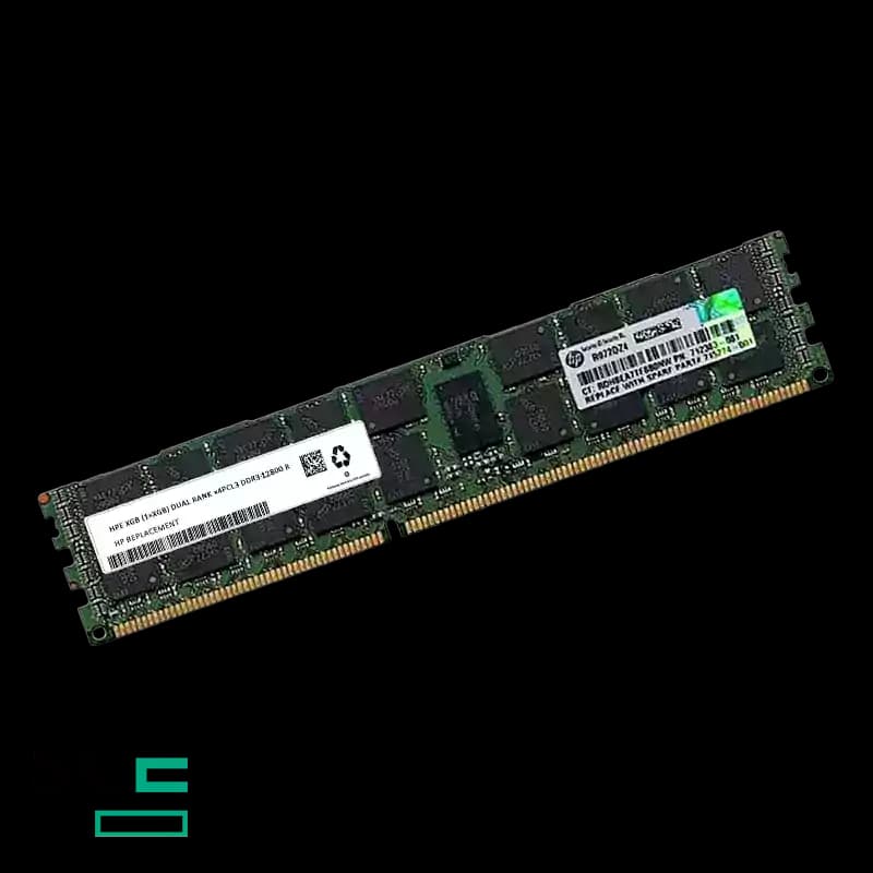 رم سرور اچ‌پی HPE 8GB Dual Rank x4 DDR3-10600