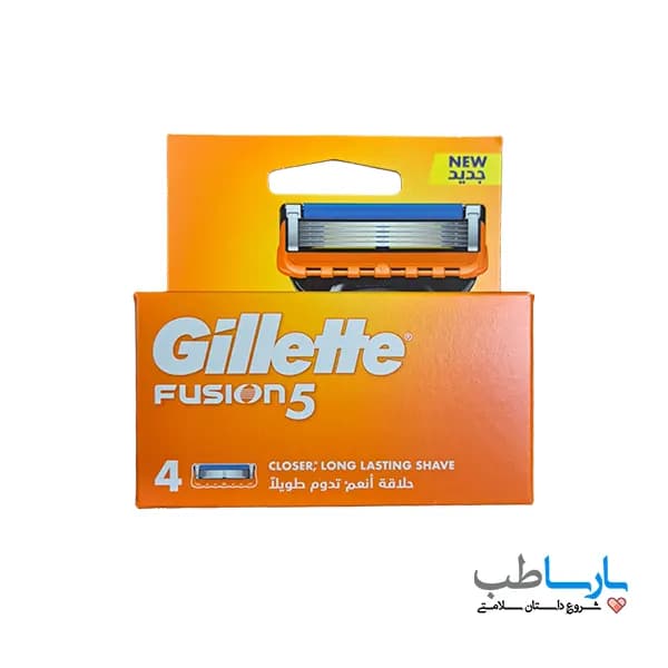 تیغ یدک ژیلت فیوژن 5 مدل Fusion 5 بسته 4 عددی (اصل) برند Gillette