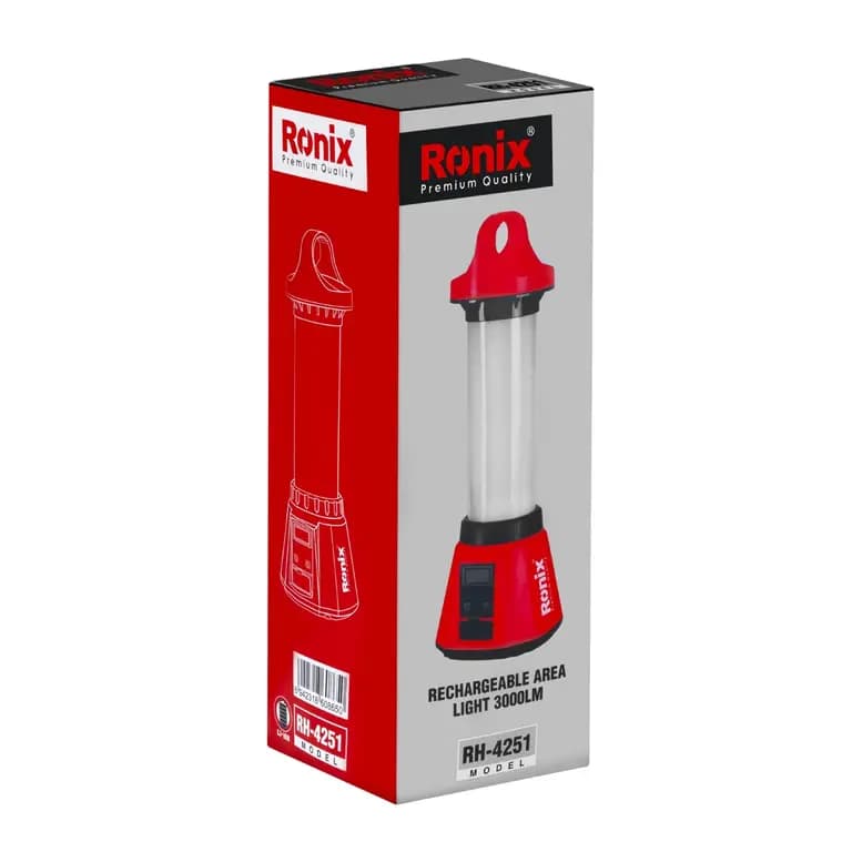 چراغ کار ایستاده شارژی 3000 لومن کد RH-4251 رونیکس — تصویر ۸