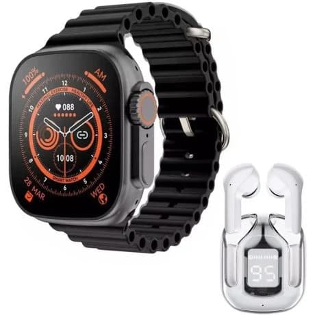 پک ساعت هوشمند و ایرپاد شیشه ای WS-73 Ultra 2