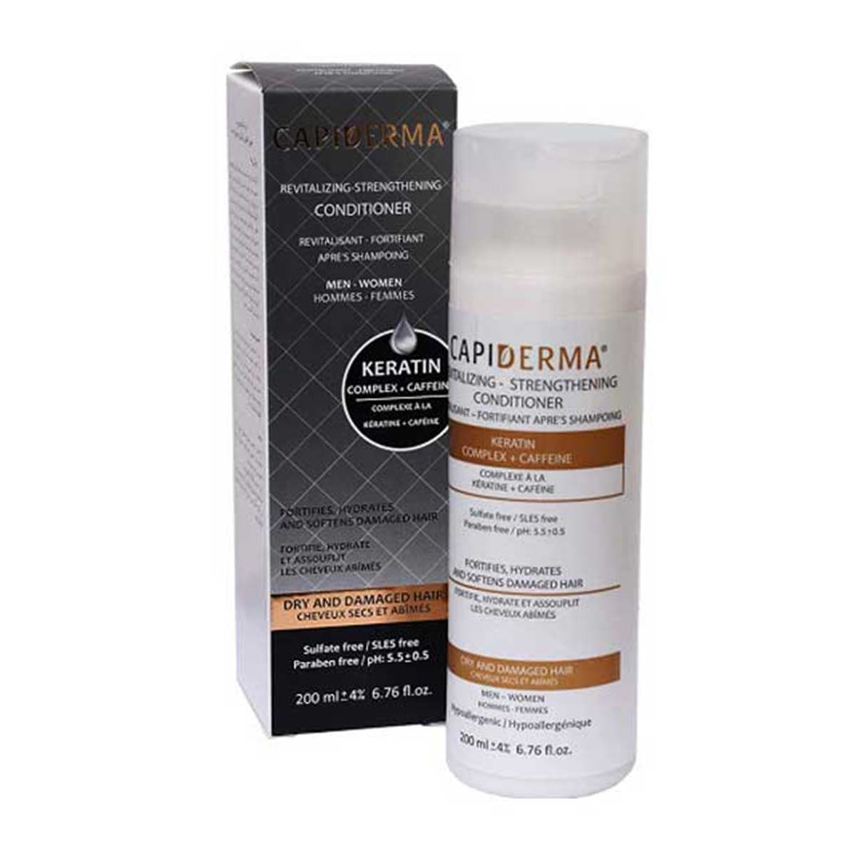 نرم کننده موی سر حاوی کافئین و کراتین کپیدرما-Capiderma
