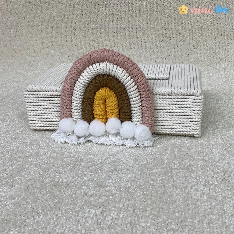 کاور دستمال کاغذی مکرومه مدل رنگین کمان 01 — تصویر ۲