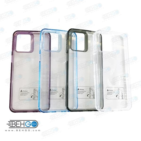 قاب گوشی موتورولا G54 کاور پشت شفاف دور رنگی مدل Motorola G54 5G