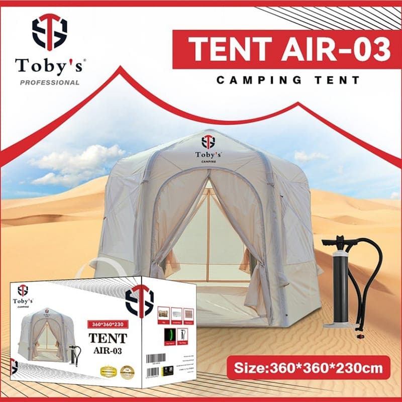 چادر بادی گلمپینگ 4 تا 6 نفره توبیز مدل AIR-03 — تصویر ۳