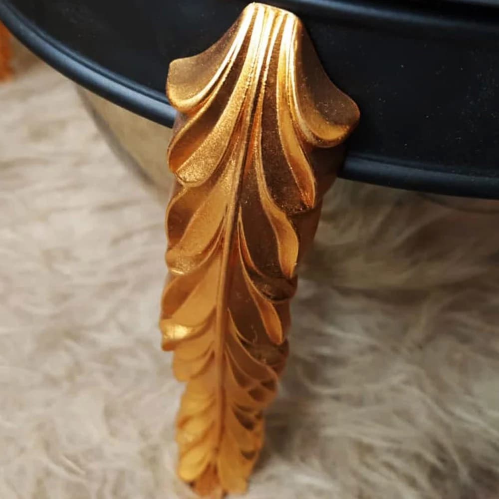 سوفله خوری مربع مشکی طلایی سالینو کد 7011M — تصویر ۴
