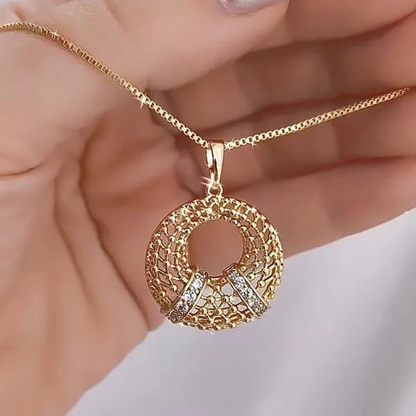 پلاک دایره ای تراش نگین دار ژوپینگ